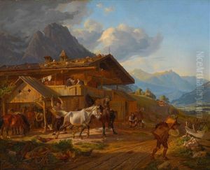 Hufschmiede In Gebirgslandschaft