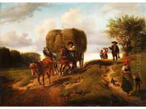 Die Heimkehr Von Der Heuernte by Hermann Kauffmann the Elder