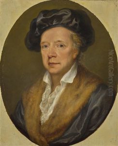 Portrait Of Johann Friedrich Reiffenstein (1719-1793) by Angelika Kauffmann