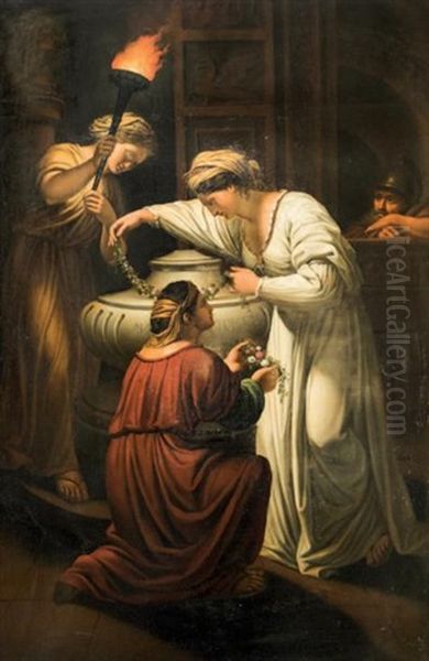 Andromaque Pleurant Sur Les Cendres D'hector; Cleopatre Pleurant Sur La Tombe De Marc Antoine (2 Works) - view 1