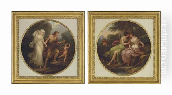 Orpheus And Eurydice; And Jupiter, In The Guise Of Diana, And Callisto (pair) - view 1