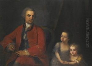 Portrait Of John Apthorp (1730-1772) And His Daughters by Angelika Kauffmann