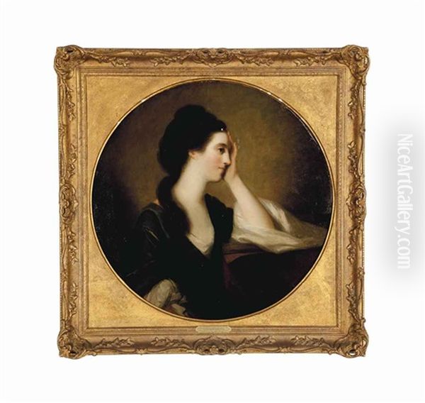 Portrait Of Miss Elizabeth Gunning, Half-length, In A Green Dress - view 1