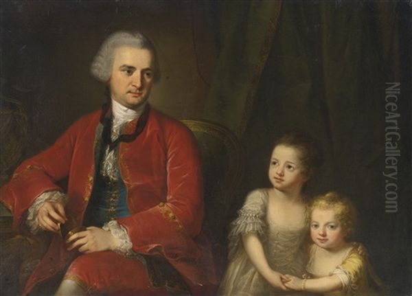 Portrait Of John Apthorp Of Boston And His Daughters - view 1