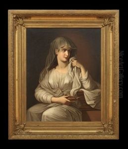 Portrait Of A Lady As A Vestal Virgin by Angelika Kauffmann