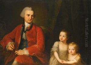 Portrait Of John Apthorp (1730-1772) Of Boston And His Daughters