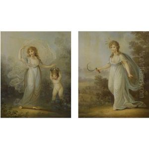 Allegories Of The Four Seasons (set Of 4) by Angelika Kauffmann