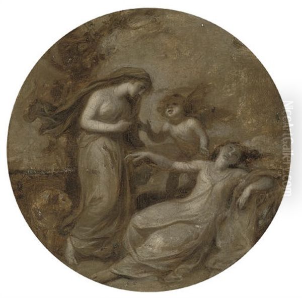 Love Conquering Prudence, En Grisaille, In A Feigned Roundel - view 1