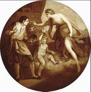 Aphrodite, Amor Und Psyche by Angelika Kauffmann