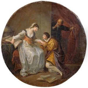 Alter Mann Ein Junges Paar Beim Liebesschwur Uberraschend by Angelika Kauffmann