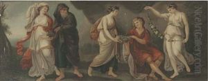 Telemachus And Mentor In Calypso's Grotto