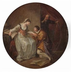 Eloise And Abelard Surprised By Fulbert by Angelika Kauffmann