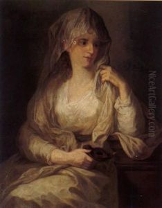 Portrait Einer Dame, Als Vestalin Gekleidet by Angelika Kauffmann