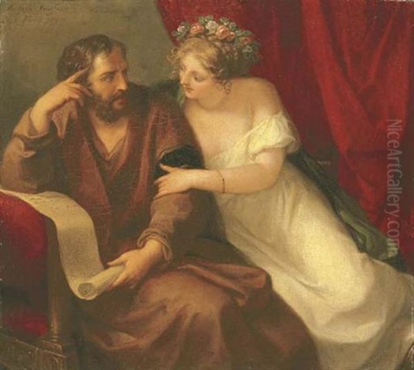 Phryne Seducing The Philosopher Zenokrates - view 1