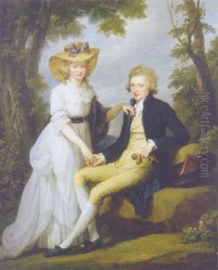 Portrait Of Robert Stearn Tighe Of Mitchellstown, Co. Westmeath, Ireland And His Wife Catherine In A Wooded Landscape Portrait Of Robert Stearn Tighe Of Mitchellstown, Co. Westmeath, Ireland And His Wife Catherine In A Wooded Landscape
