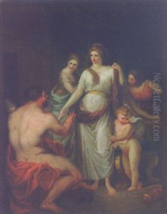 Herucles And Omphale by Angelika Kauffmann