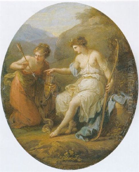 Diana With An Attendant Choosing An Arrow - view 1