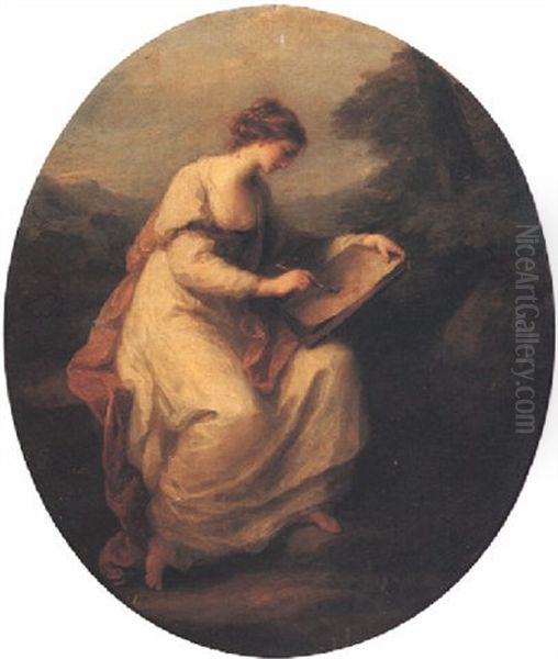 A Lady Sketching - view 1