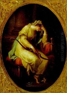 Penelope Trauert Uber Dem Bogen Des Odysseus