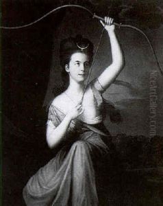 Portrait Of A Woman As Diana by Angelika Kauffmann