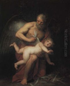 Time Clipping Cupid's Wings by Angelika Kauffmann