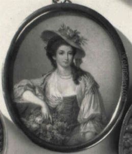 Dreiviertelfiguries Portrat Der Countess Of Harcourt by Angelika Kauffmann
