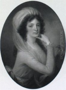 Portrait Of A Lady In Yellow Dress by Angelika Kauffmann