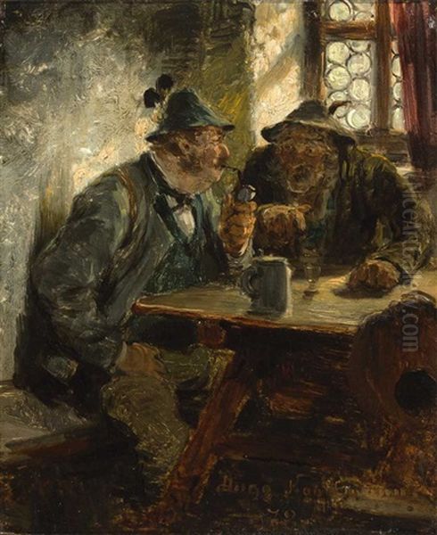 Zwei Stammtischbruder Bei Der Diskussion - view 1
