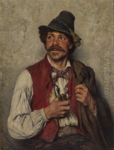 Bauernbursch Mit Pfeife