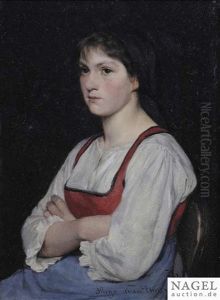 Portrait Of A Peasant Girl by Hugo Kauffmann