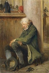 Hockender Bettler
