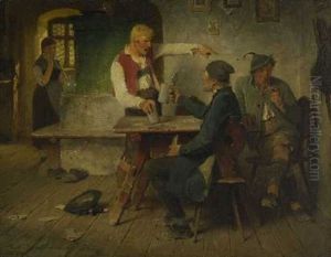 Streit Beim Kartenspiel by Hugo Kauffmann