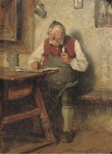Wirt Mit Pfeife - The Content Innkeeper by Hugo Kauffmann