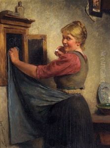Madel An Der Tafel by Hugo Kauffmann