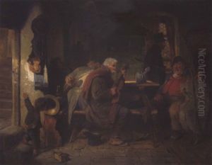 Musikanten Nach Dem Fest by Hugo Kauffmann