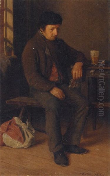 A Man Seated In A Tavern - view 1