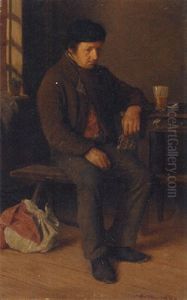 A Man Seated In A Tavern A Man Seated In A Tavern