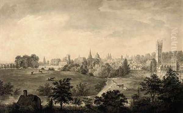 An Extensive View Of Oxford From Christchurch Meadows - view 1
