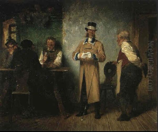Ein Vornehmer Gast. Ein Herrschaftlicher Kutscher In Livree Hat Eine Landliche Wirtshausstube Betreten... - view 1