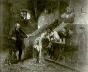 Fiddler In The Brauhaus by Hugo Kauffmann