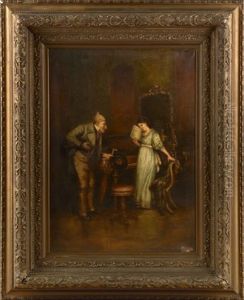 Unwanted Courtship, The Elderly Suitor Comes To Call by Leon Kauffmann