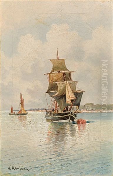 Kustenlandschaft Mit Segelschiffen - view 1