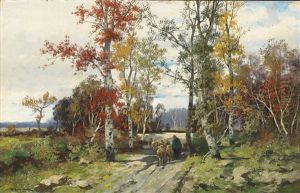 Early Spring, Scene From The Auvergne by Adolf Kaufmann