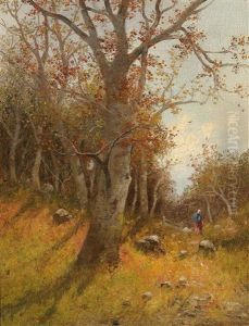 Woman Gathering Brushwood Woman Gathering Brushwood