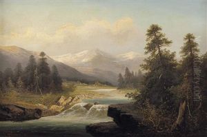 Fluss-gebirgslandschaft by Adolf Kaufmann