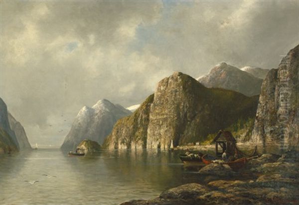 Fjordlandschaft Mit Fischern - view 1