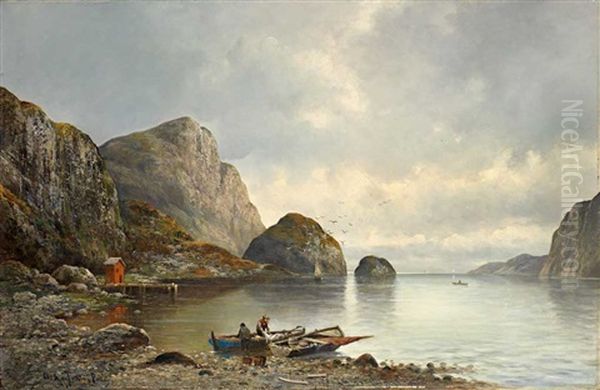 Fjordlandschaft Mit Fischern - view 1
