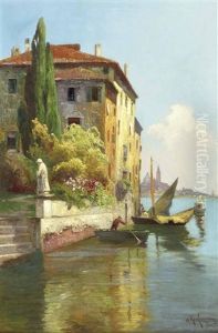 Villa Bei Venedig by Adolf Kaufmann
