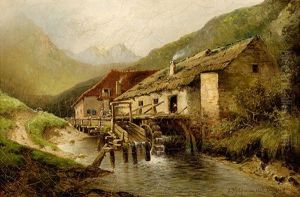 An Der Wassermuhle by Adolf Kaufmann