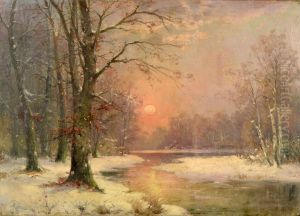 Sunset In Winter Landscape Sunset In Winter Landscape